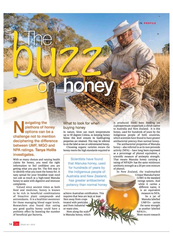 The buzz on honey media clipping. Links to the full article.